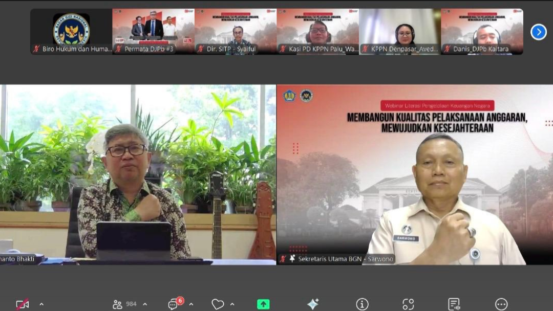 Tingkatkan Kualitas Anggaran, BGN Provinsi Riau dan Kemenkeu Selenggarakan Webinar Literasi Keuangan